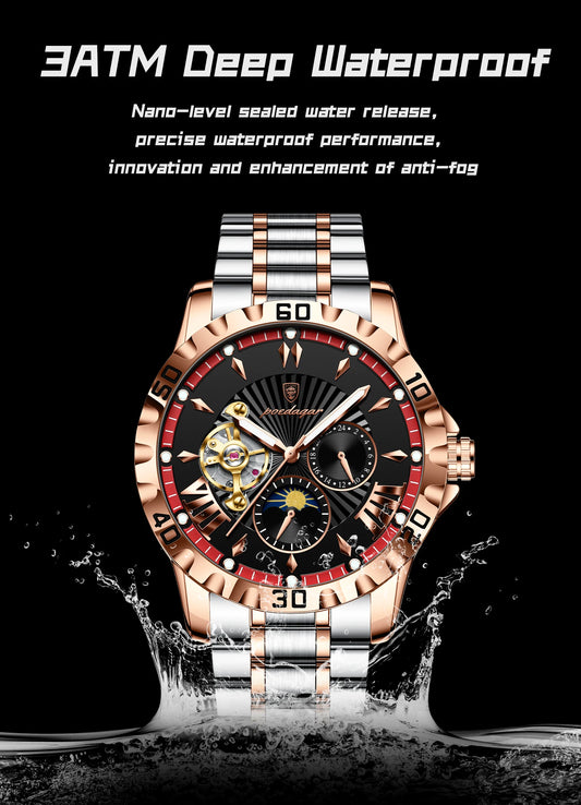 Marcus Aurelius Tourbillon – Automatic, Luminous & Waterproof Steel