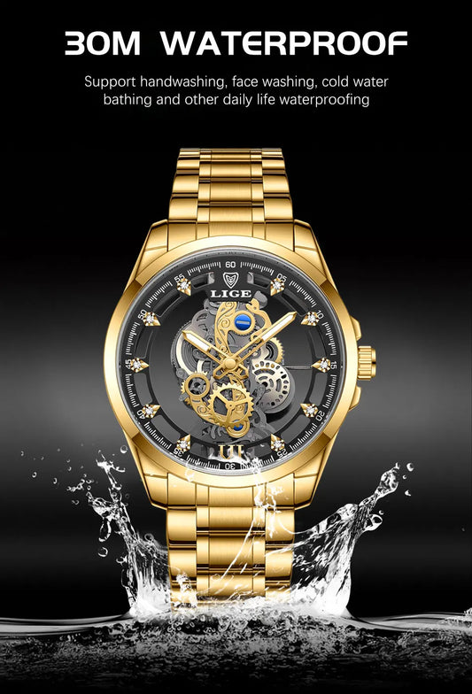 Aurelius Automatic Watch – Luxury Design, Luminous Dial & Waterproof Precision