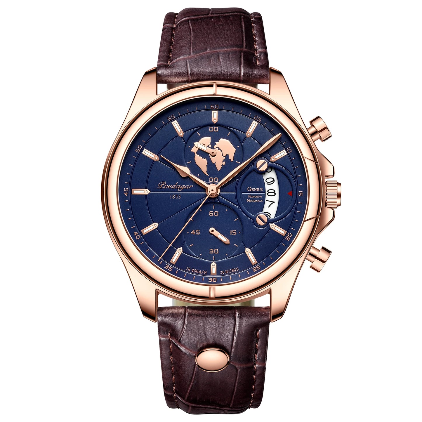 Valerius Leder Chronograph Uhr