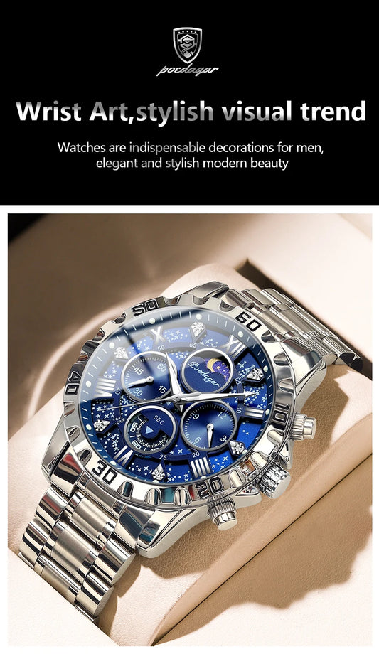 Deimos Edelstahl Wasserdicht Herren Uhr