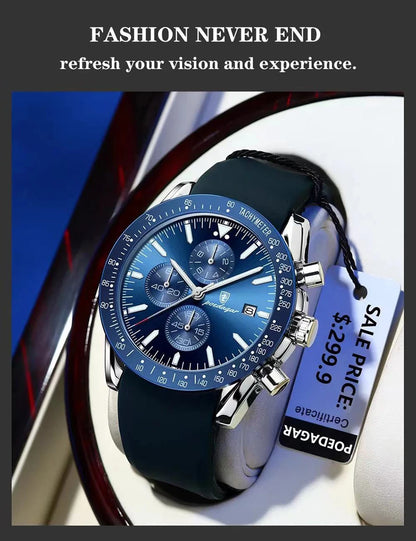 Ragnar Chrono Watch – 2024 Sport, Waterproof & Silicone Strap