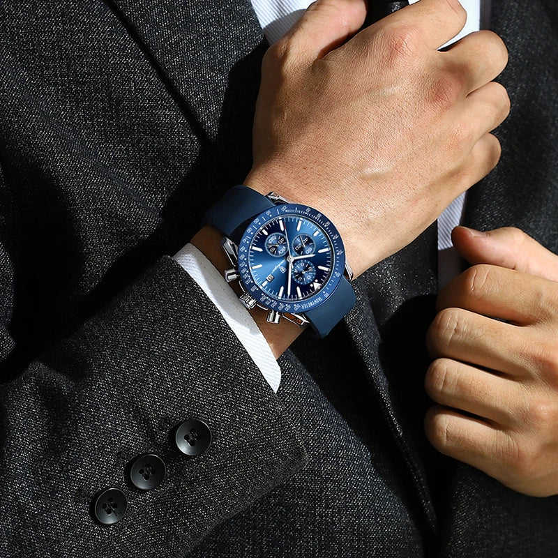 Ragnar Chrono Watch – 2024 Sport, Waterproof & Silicone Strap