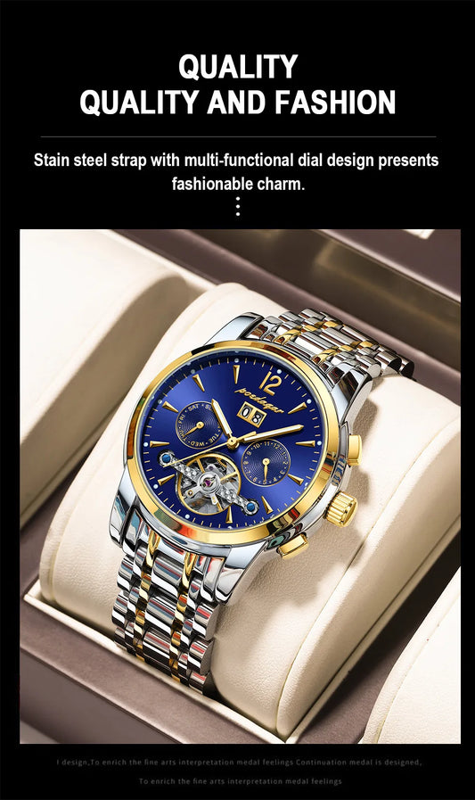 Augustus Tourbillon Watch – Luxury Automatic, Waterproof & Steel Precision