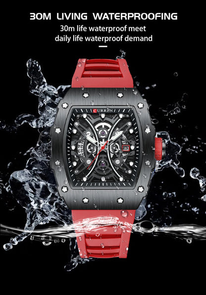 Euripides 3D Watch – Creative Design, Waterproof & Silicone Strap