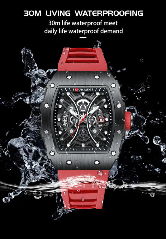 Euripides 3D Watch – Creative Design, Waterproof & Silicone Strap