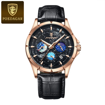 Trajan Chrono Watch – Luxury, Waterproof, Luminous & Date Display Steel