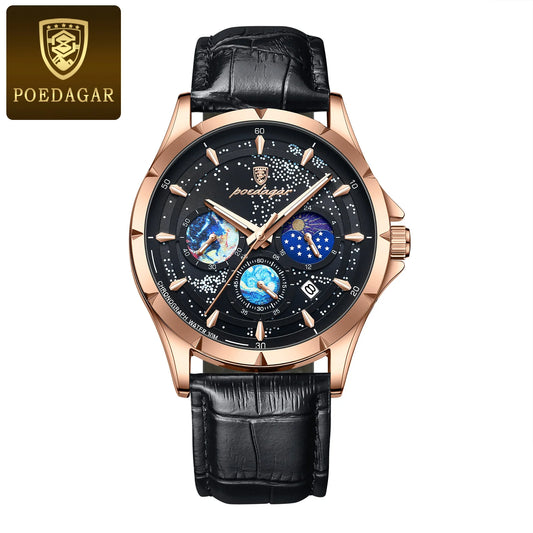 Trajan Chrono Watch – Luxury, Waterproof, Luminous & Date Display Steel