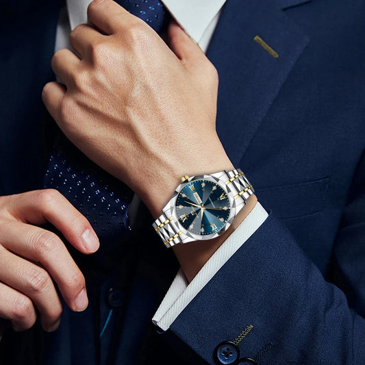 Julius Caesar Diamond Watch – 41MM Luxury, Night Glow & Dual Calendar
