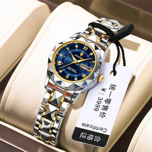 Seneca Edelstahl Elegante Damen Uhr