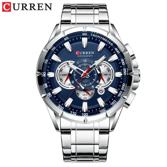 Hadrian Chrono Watch – Military Sport, Waterproof & Stainless Steel Elegance