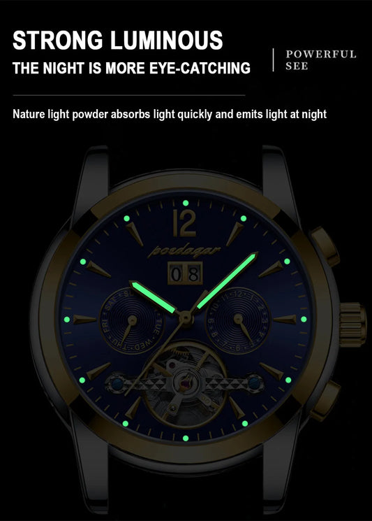 Augustus Tourbillon Watch – Luxury Automatic, Waterproof & Steel Precision