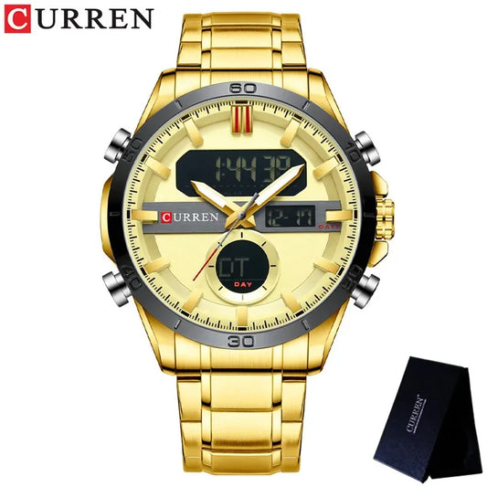 Trajan Chrono Watch – Luxury Military Sport, Silver Steel & Quartz Precision