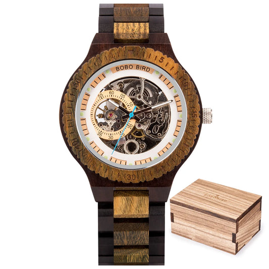 Solon Wooden Watch – Luxury Automatic Mechanical Timepiece
