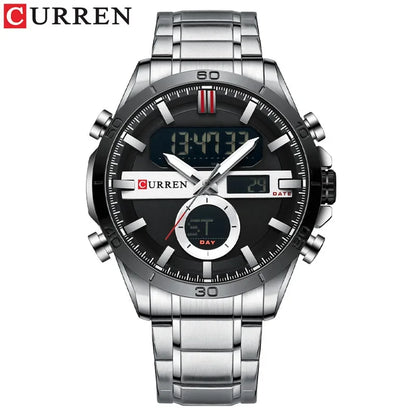 Trajan Chrono Watch – Luxury Military Sport, Silver Steel & Quartz Precision