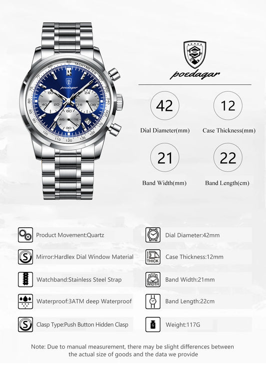 Atlas Luxury Herren Uhr Chronograph