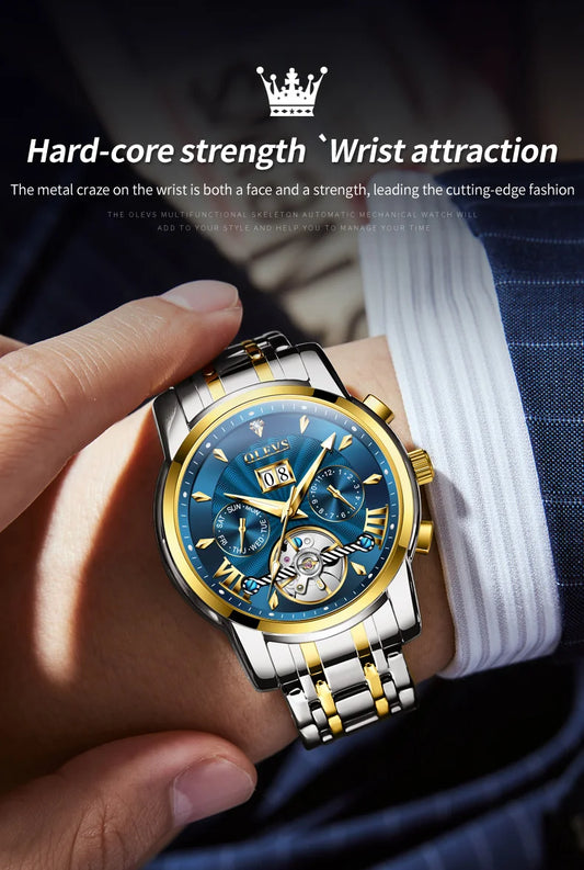 Ptolemy Mechanical Watch – Hollow Design, Moonphase & Luminous Precision