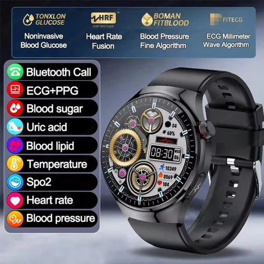 SmartWatch Genny - 2024 Gesundheits-Smartwatch | EKG, Blutzucker, Herzfrequenz, Blutdruck