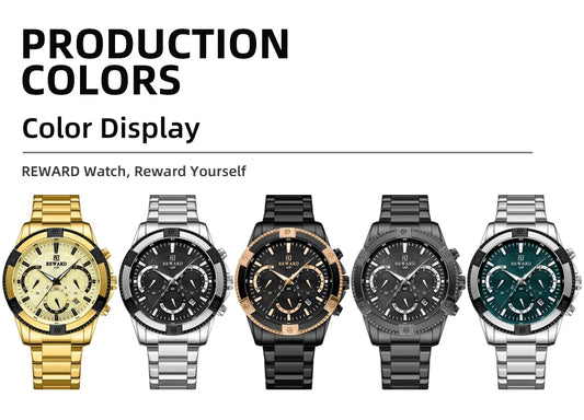 Socrates Edelstahl Herren Luxus Uhr