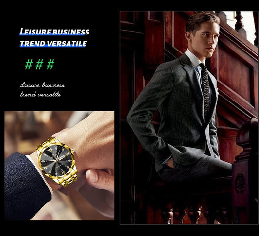 Julius Caesar Diamond Watch – 41MM Luxury, Night Glow & Dual Calendar