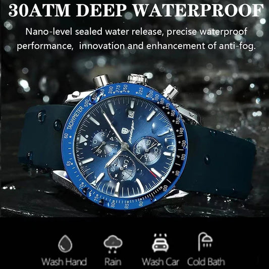 Ragnar Chrono Watch – 2024 Sport, Waterproof & Silicone Strap