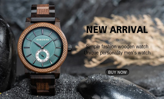 Themistocles Wooden Watch – Chronograph Quartz, Engraved & Date Display
