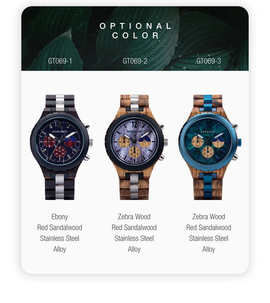 Diomedes Wooden Watch – Luxury Chronograph, Military Quartz Precision