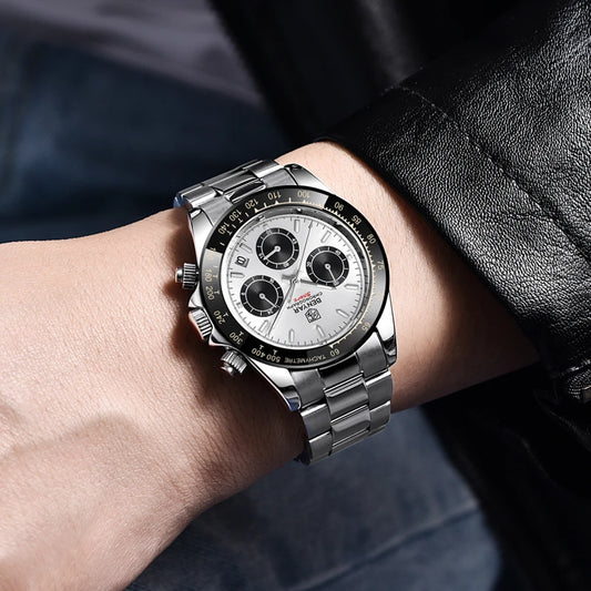 Augustus Chrono Watch – Luxury Steel, Waterproof & Precision Quartz
