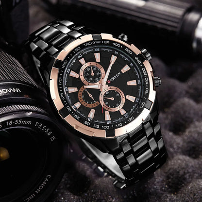 Tiberius Chrono Watch – Waterproof Military Sport & Stainless Steel Elegance