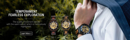Hercules Wooden Watch – Personalized Engraving, Automatic & Anniversary Gift
