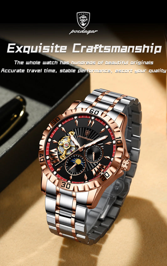 Marcus Aurelius Tourbillon – Automatic, Luminous & Waterproof Steel