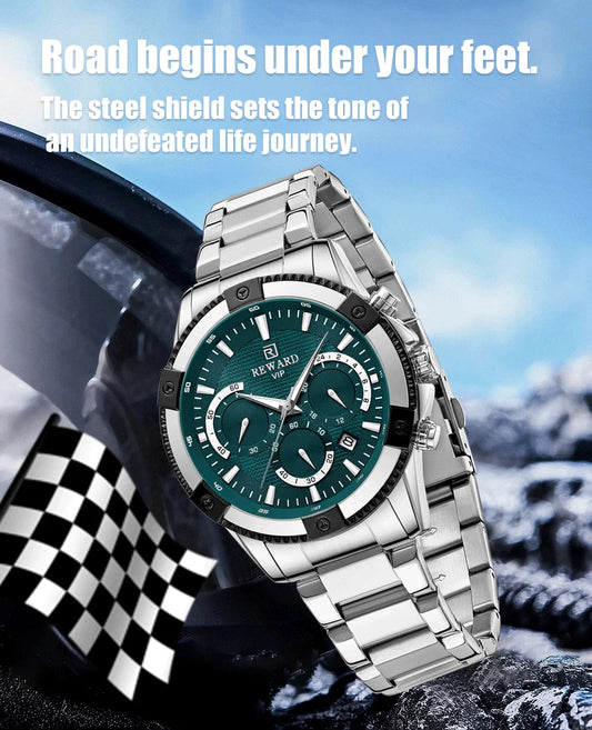 Socrates Edelstahl Herren Luxus Uhr