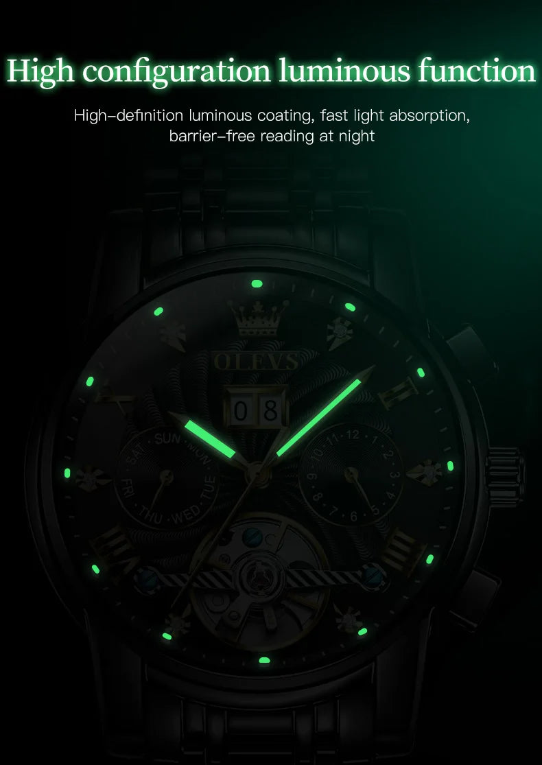 Helios Full Automatic Multi-function Herren Uhr