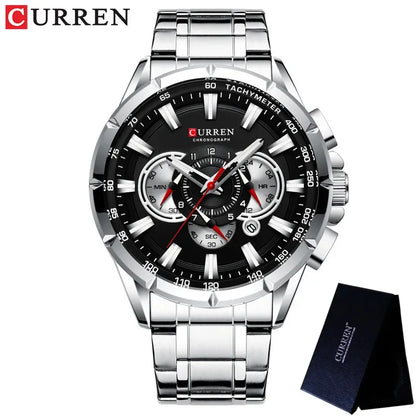 Hadrian Chrono Watch – Military Sport, Waterproof & Stainless Steel Elegance