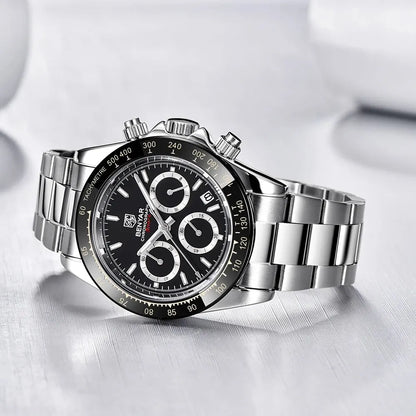 Augustus Chrono Watch – Luxury Steel, Waterproof & Precision Quartz