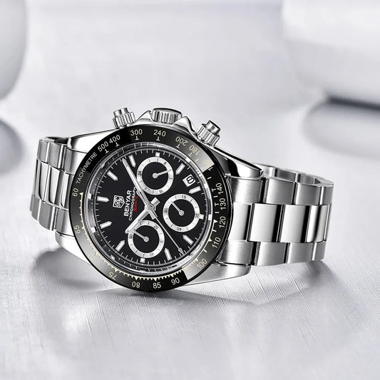 Augustus Chrono Watch – Luxury Steel, Waterproof & Precision Quartz