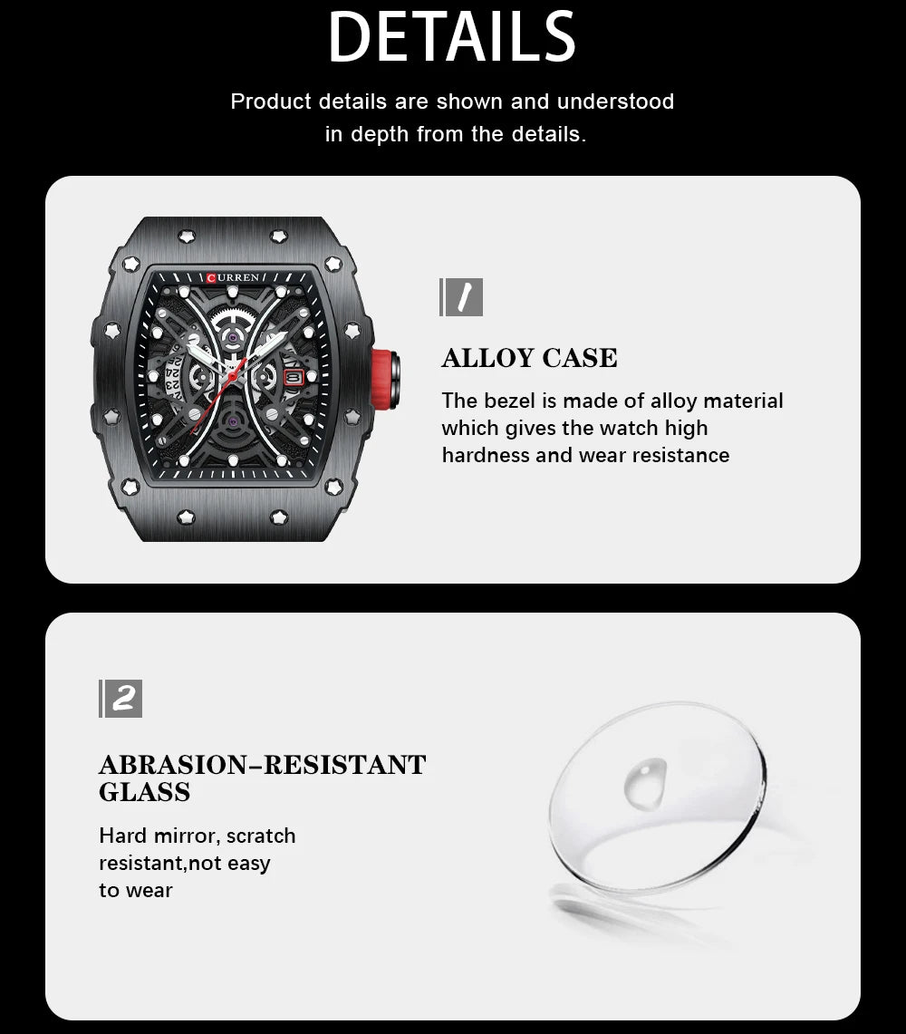 Euripides 3D Watch – Creative Design, Waterproof & Silicone Strap