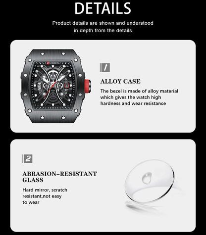 Euripides 3D Watch – Creative Design, Waterproof & Silicone Strap