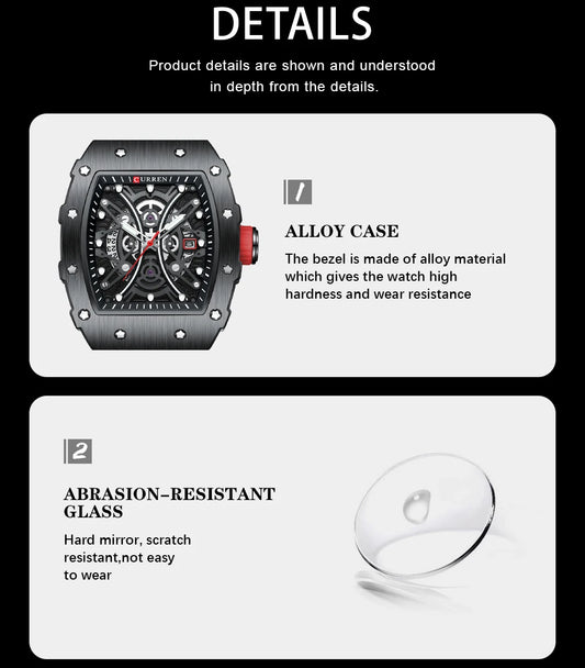 Euripides 3D Watch – Creative Design, Waterproof & Silicone Strap