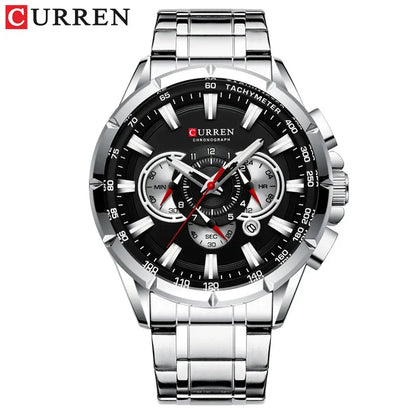 Hadrian Chrono Watch – Military Sport, Waterproof & Stainless Steel Elegance