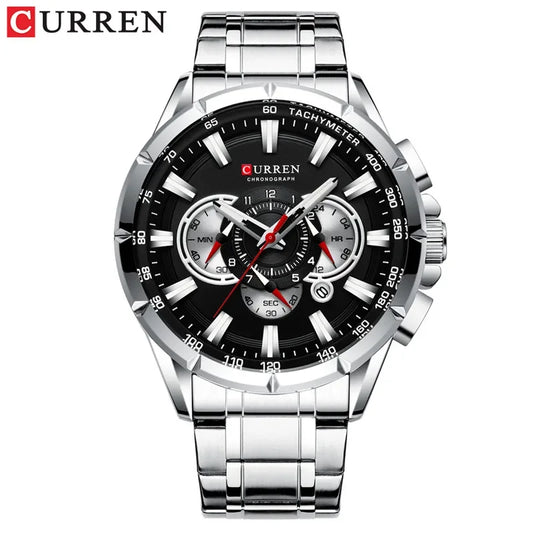 Hadrian Chrono Watch – Military Sport, Waterproof & Stainless Steel Elegance