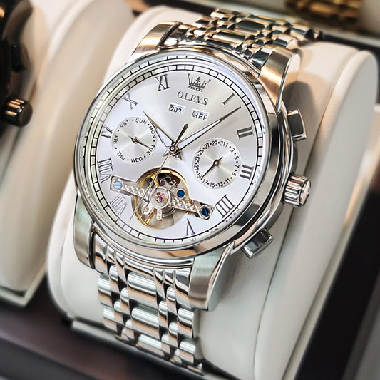 Ptolemy Skeleton Watch – Automatic Mechanical, Waterproof & Steel Elegance