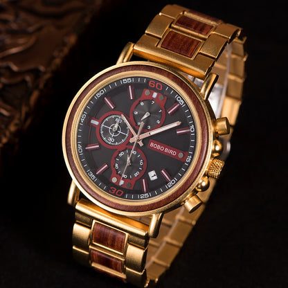 Cadmus Wooden Watch – Luxury Chronograph, Military Style & Wooden Box