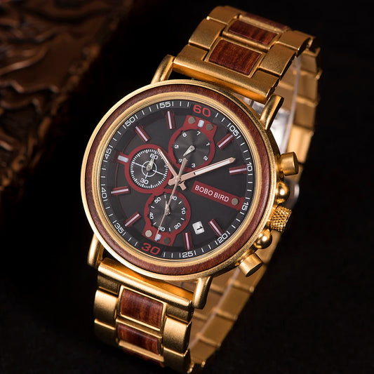 Cadmus Wooden Watch – Luxury Chronograph, Military Style & Wooden Box