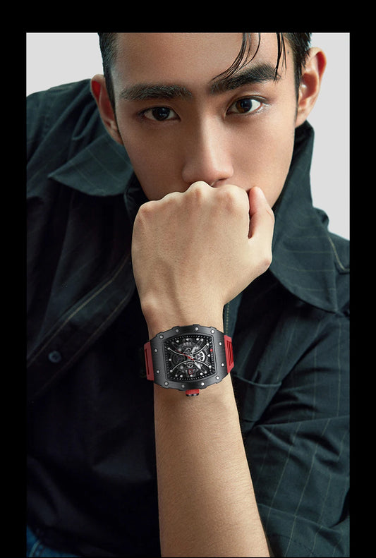 Euripides 3D Watch – Creative Design, Waterproof & Silicone Strap