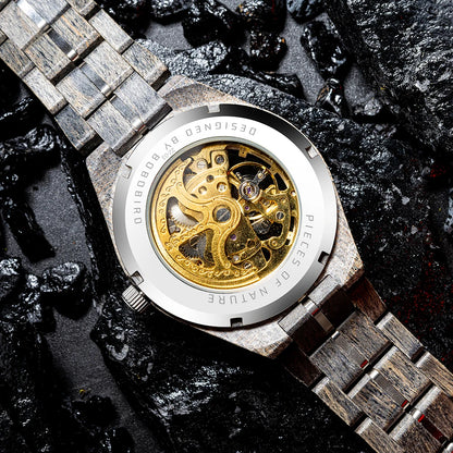 Solon Wooden Watch – Luxury Automatic Mechanical Timepiece