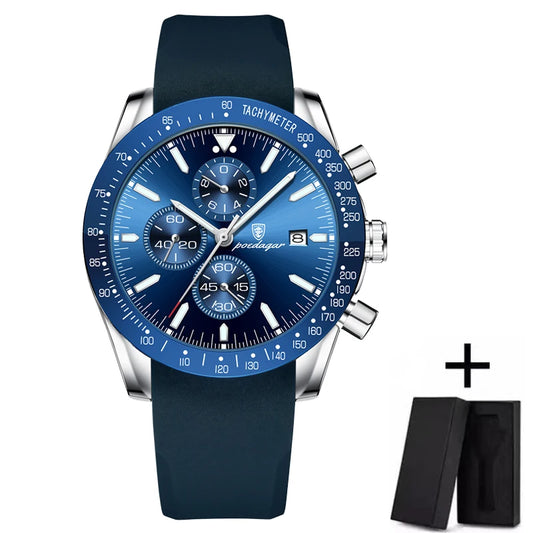 Ragnar Chrono Watch – 2024 Sport, Waterproof & Silicone Strap