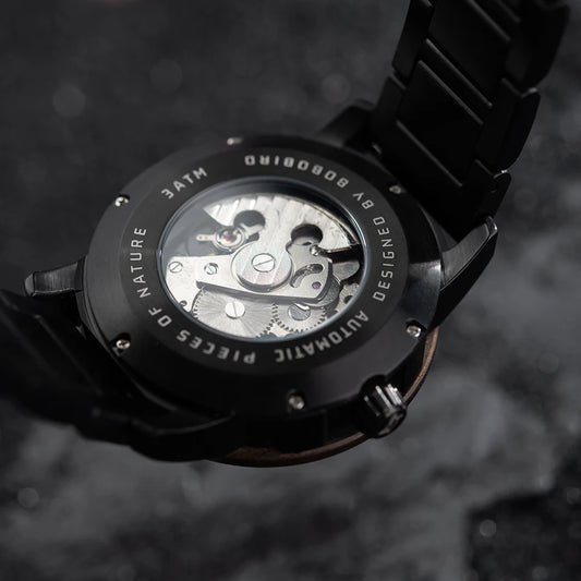 Heraclitus Wooden Watch – Mechanical Skeleton, Engraved Elegance & Luxury Gift