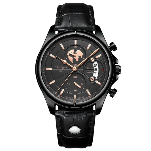 Valerius Leder Chronograph Uhr