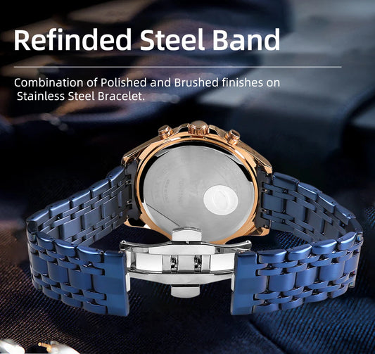 Solon VIP Business Edelstahl Herren Uhr Wasserdicht