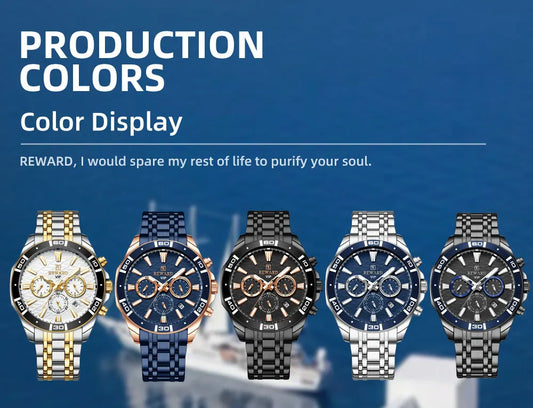 Solon VIP Business Edelstahl Herren Uhr Wasserdicht